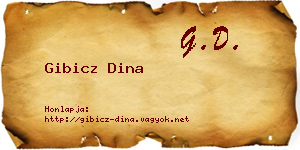 Gibicz Dina névjegykártya